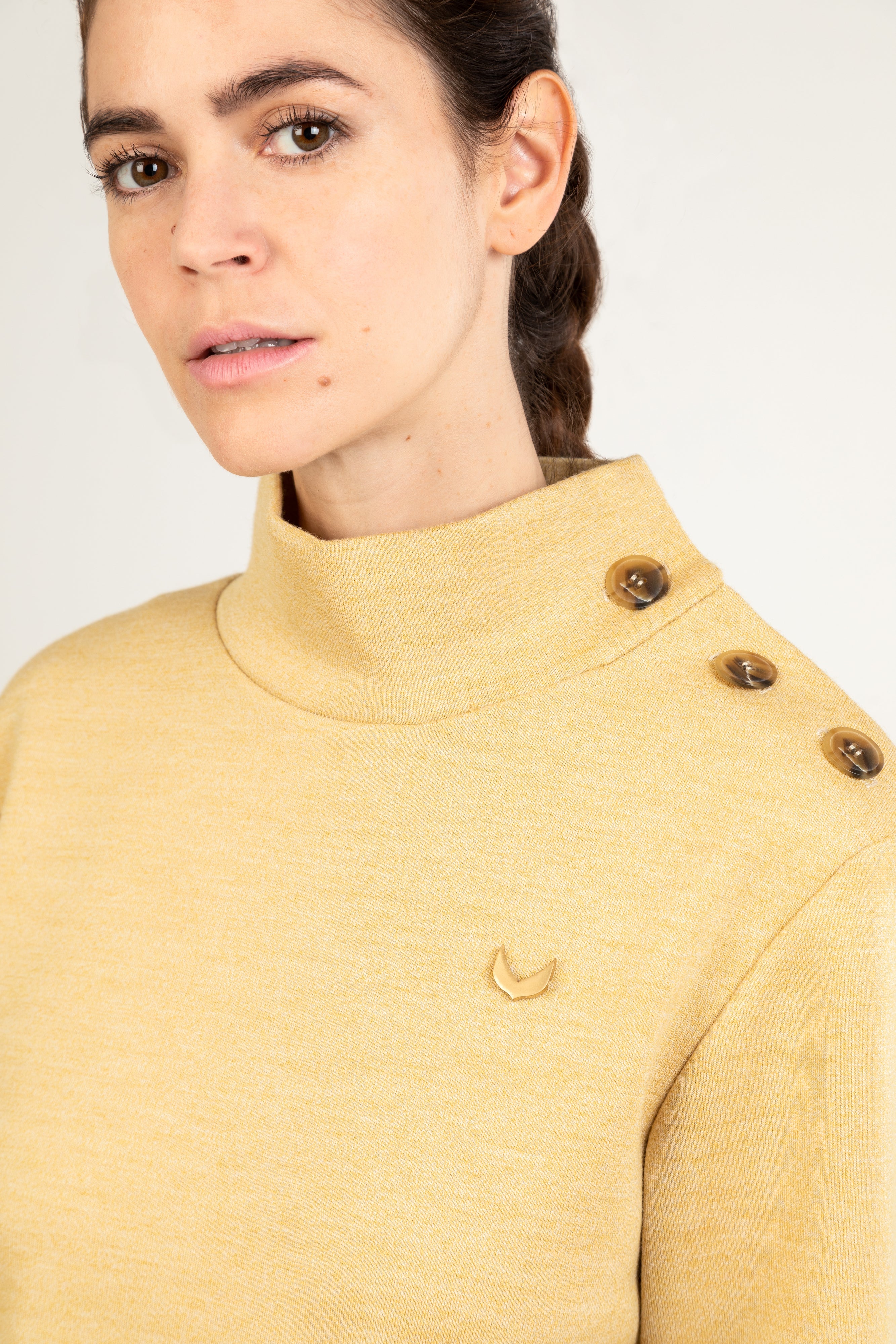 LUTAN RG - High Collar Sweater in Twisted Wool Jersey – MEUNE